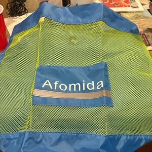 Afomida Blue and Yellow Mesh Backpack